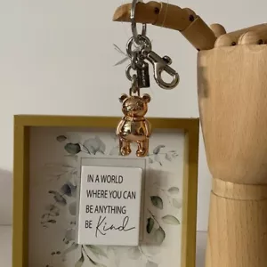 🐼💦 Coach 87166 🐼💦 Bear Bag Charm Key Chain Rose Gold 🐼 D106*4 - Picture 1 of 4