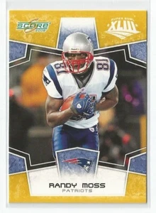 Score Super Bowl 2008 oro New England Patriots Randy Moss #183 - Imagen 1 de 1