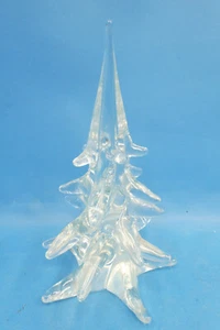 Vintage Hand Blown Custom Clear Glass Mid-Century Christmas Tree Art Decor - Picture 1 of 9