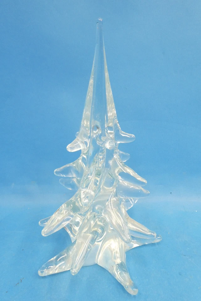 Vintage Hand Blown Custom Clear Glass Mid-Century Christmas Tree Art Decor - Image 1 of 4