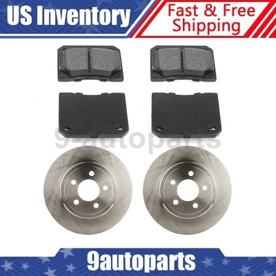 Rear Disc Brake Rotors + Brake Pads for 1974 Jaguar V12 1968-1971 Jaguar XJ - Image 1 of 4