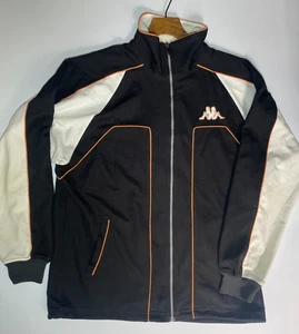 Vintage Kappa Jacke Retro Trainingsanzug Oberteil Gr. Large schwarz Reißverschluss Herren Fußball - Bild 1 von 14