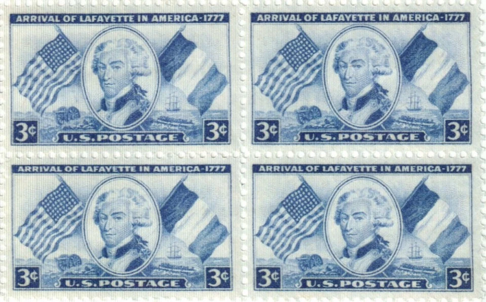 United States 3¢ Revolution War French Lafayette Postage Stamp #1010 Pack of 100 - Image 1 of 1