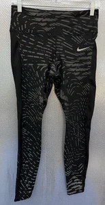 Nike Leggings Donna Tg M Nero Run Division Veloce Riflettente Running Tasche - Foto 1 di 7