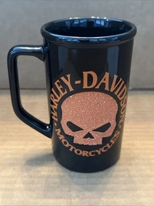 2013 Harley Davidson Motorcycle 10 Oz Black & Orange Textured Mug - Picture 1 of 18