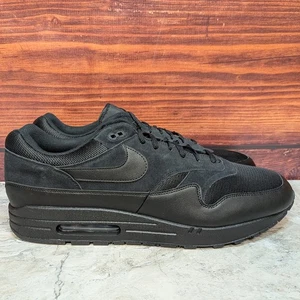 Nike Air Max 1 Essential Men's size 19 Triple Black Anthracite Shoes FZ5808-006 - Picture 1 of 8