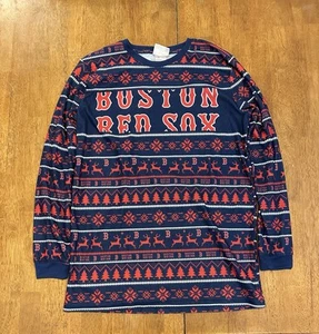 Boston Red Sox Youth Pajama Shirt Top Long Sleeve XL - Picture 1 of 5