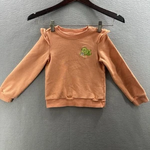 Janie and Jack Ruffle Sleeve Sweatshirt  Girls size 4 T French Terry Cottagecore - Picture 1 of 15
