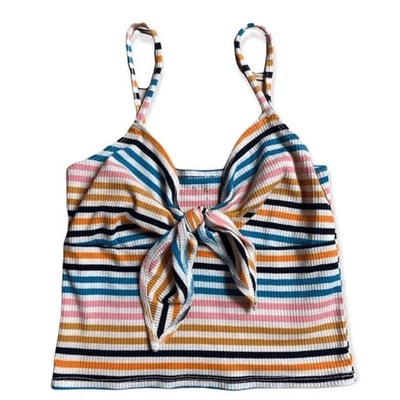 Arizona Jean Company многоцветный полосатый узел спереди укороченный бак - размер S - Изображение 1 из 4