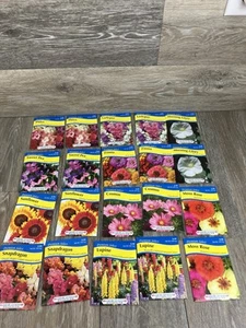 Flower Garden Seeds Mixed Lot Annuals Moss Rose & More 20 Packs American Seed - Picture 1 of 8