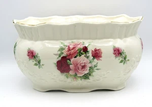 MARYLEIGH POTTERY STAFFORDSHIRE ENGLAND HANDCRAFTED OVAL PLANTER VASE (11.5") - Picture 1 of 6