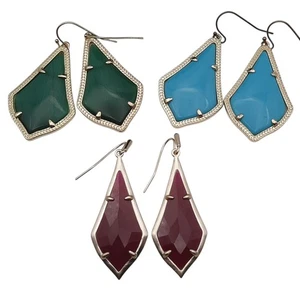 Kendra Scott Ohrring Set Alexandra Olivia Türkis Smaragd-Glas weinrot Jade - Bild 1 von 7