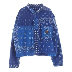 KAPITAL K2110LJ090 Flannel Polkadot Bandana Reversible 1st Jacket Size 5/XXL - Picture 1 of 6