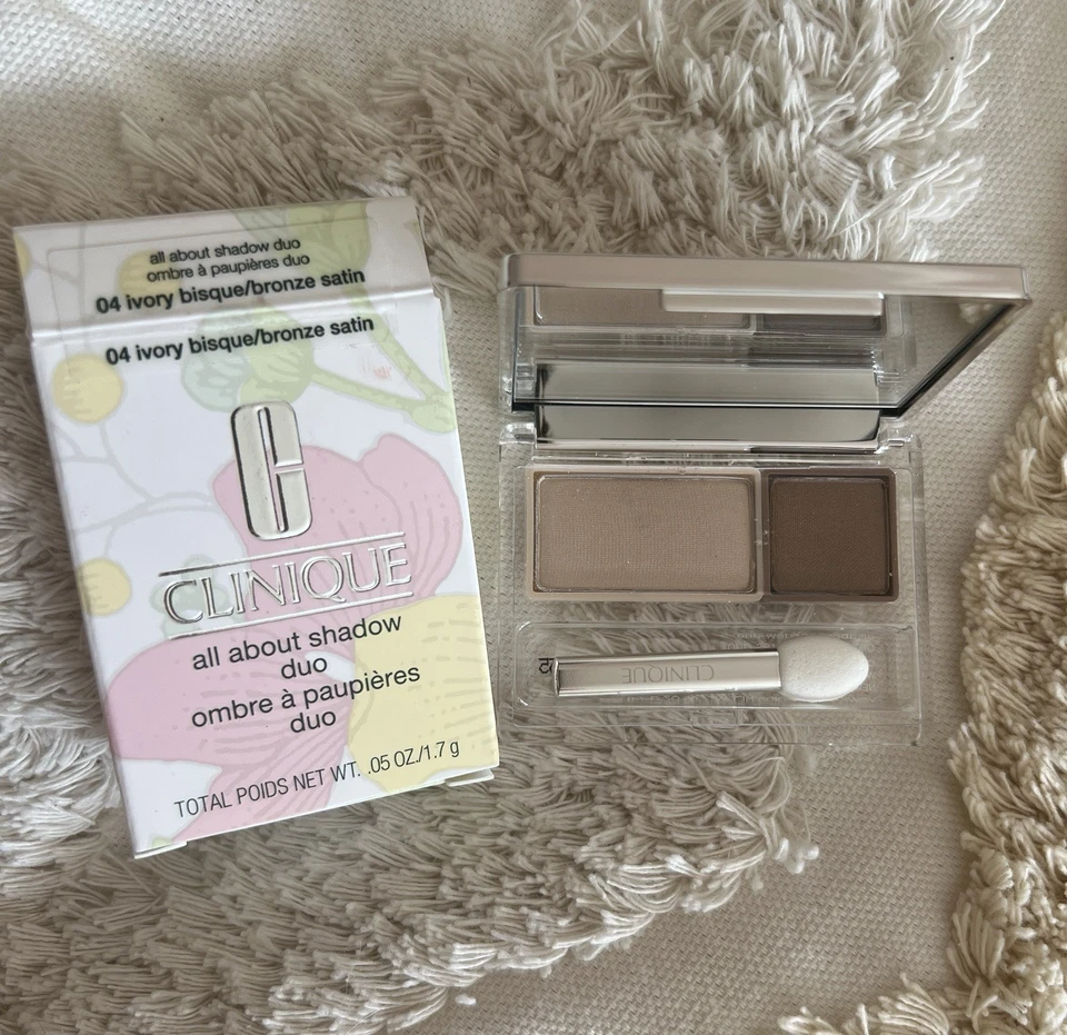 Clinique All About Shadow Duo 04 IVORY BISQUE/BRONZE Satin - Image 1 of 1