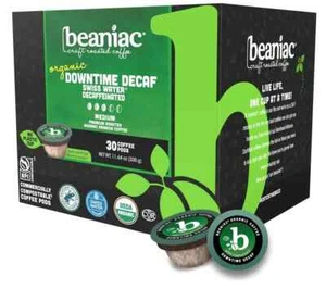 beaniac Organic Downtime Decaf Swiss Water Decaffeinated, Medium Roast,... - Bild 1 von 9