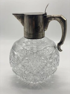 Jarra de cristal, jarra de zumo 800 montura de plata corona de luna de plata 1,7 kg - Imagen 1 de 15
