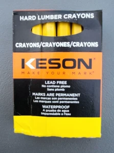 (Box of 12) Keson Lumber Yellow Crayons - Picture 1 of 1