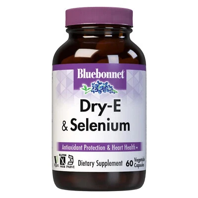 Bluebonnet Dry E-268 Mg (400 Iu) & Selenium 60 Vegetable Capsules, Heart Health - Image 1 of 4