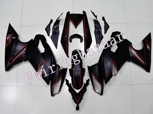Fit for 2009-2011 Ninja 650 ER 6F Matte Black Red ABS Injection Fairing Kit - Foto 1 di 5