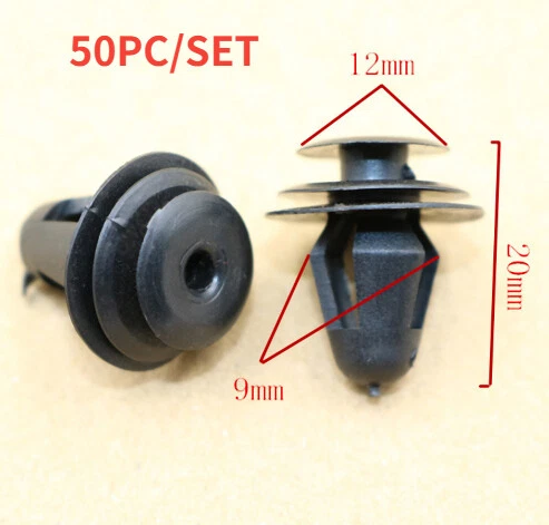 50PC Fastener Clip Car Body Push Retainer Pin Rivet Bumper Door Panel Retainer - Image 1 of 1