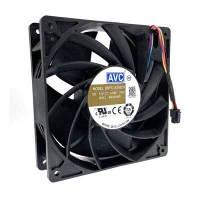 DBPC1438B2H P001 Miner Mining Cooling Fan 140mm 14cm,140X140X38mm 12V Dual Ball  - Image 1 of 4
