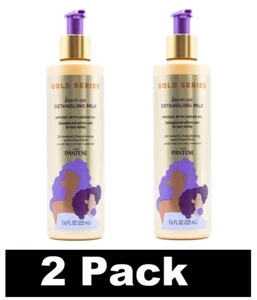 2 x PANTENE 225mL GOLD SERIES LEAVE ON DETANGLING MILK INFUSED WITH ARGAN OIL - Picture 1 of 5