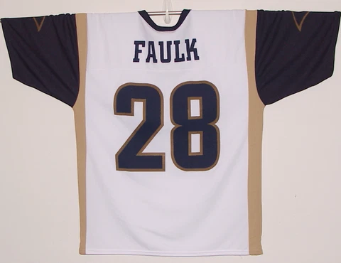 Vintage #28 MARSHALL FAULK St Louis RAMS LOGO ATHLETIC JERSEY NWT NEW OldStk XL Cover