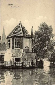 Delft Países Bajos Holanda s/w postal ~1910 Rietveldschetoren Países Bajos - Imagen 1 de 2