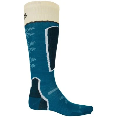 Calcetines Point6 de lana merino para mujer y hombre talla mediana esquí profesional escarcha ligeros verde azulado profundo Foto 1 de 4