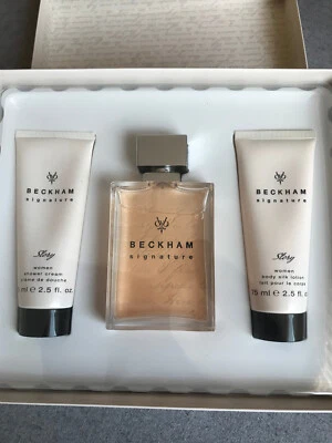 Beckham signature story women Set edT 75ml Body silk 75ml Shower Gel 75ml SELTEN - Bild 1 von 3