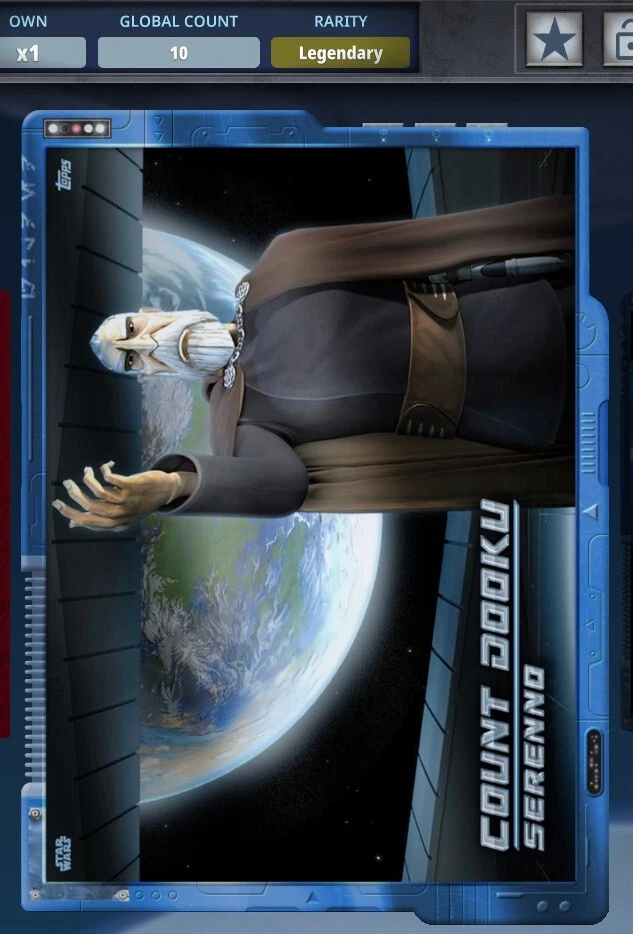 Topps Star Wars Card Trader Count Dooku Gilded Tungsten DIGITAL - Image 1 of 1