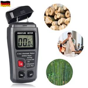 LCD Feuchtigkeitsmesser Messgerät Holz Mauer Wand Bau Feuchte Messer Messen DHL - Bild 1 von 18