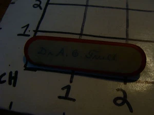 early Doctor name tag pin back, cool DR. A TRULL - Picture 1 of 2
