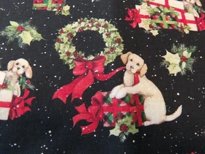 Susan Winget Fabric - Cotton - Holly Gifts - 2 yards -C-648-B - Picture 1 of 9