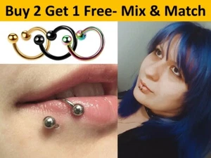 Moda Acero Inoxidable Espiral Hélice Oreja Perno Labio Nariz Anillo Cartílago Piercing - Imagen 1 de 6