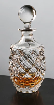 Decanter Vodka  Whiskey Cognac 25 oz / 750 ml Wine Carafe Czech Bohemian Crystal - Image 1 of 4