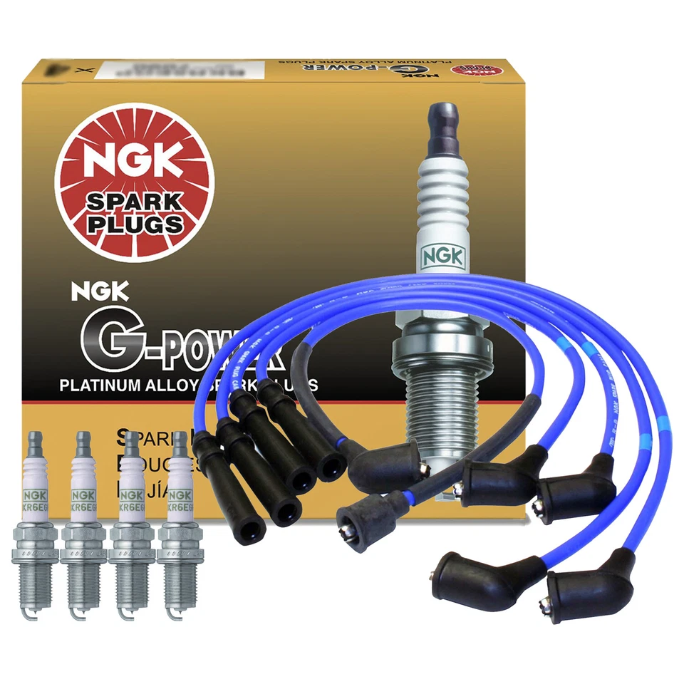 Kit de bujías NGK Wire y 4 G-Power Platinum para Mazda MX-3 Protege L4 Foto 1 de 1