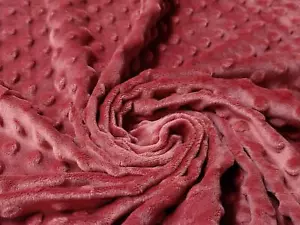 Luxus Supersoft Grübchen Kuschliger Weiches Fleece Stoff Terrakotta - Bild 1 von 2