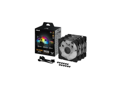 ASUS TUF Gaming TR120 ARGB Fan - Black - Triple Pack Higher Cooling Performance - Image 1 of 4