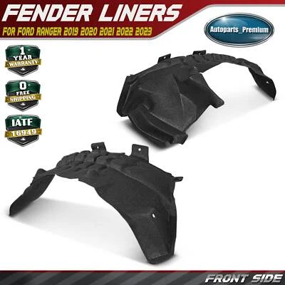 Forros de guardabarros interiores delanteros protector contra salpicaduras PET a prueba de polvo para Ford Ranger 2019-2023 Foto 1 de 4