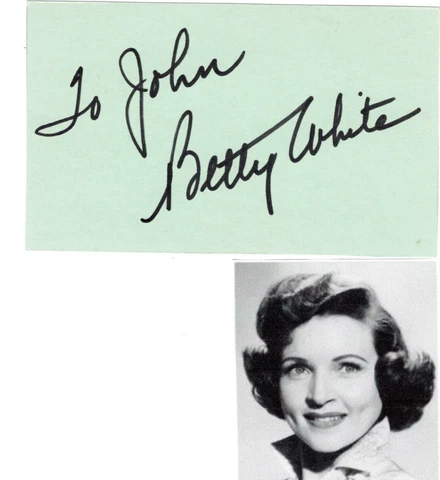 Betty White signed card! The Golden Girls! Cover