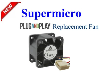1x Replacement Fan for Supermicro SuperServer SYS-E200-8D  40x28mm 4-Pin - Image 1 of 4