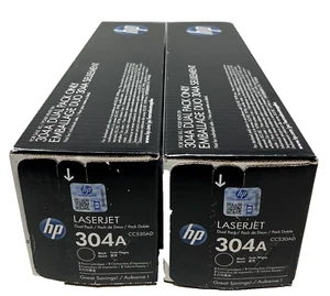 HP CC530AD 304A DUALPACK ORIGINALE NERO COLORLASERJET CP2020/CP2025/CM2320 - Picture 1 of 1