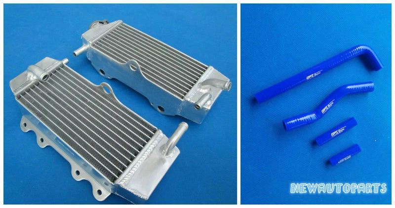 Radiador y manguera de aluminio azul para Yamaha YZ250F YZF 250 2001-2005 WR250F 2001-2006 Foto 1 de 4