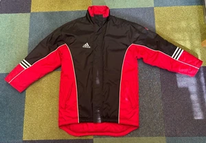 Vintage 90s Adidas Men's Windbreaker Nylon Jacket Red/Black ( Size 36/38 Large ) - Picture 1 of 20