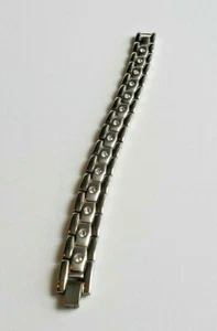 Bracelet Clear Zircon Stainless Steel statement bold jewelry Men For him father  - Picture 1 of 3