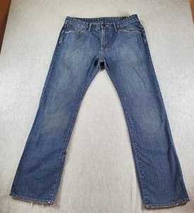 Pantalones de mezclilla Zoo York para hombre 36 azul calce regular lavado oscuro desgastados pierna recta  - Imagen 1 de 13