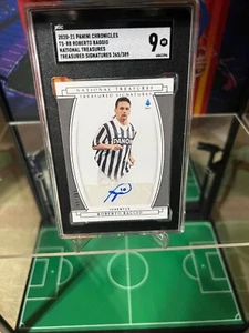 2020-21 Panini Chronicles National Treasures ROBERTO BAGGIO /389 Auto SGC 9 MINT - Picture 1 of 24