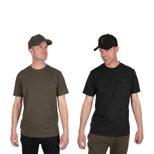 Fox Collection camiseta negra verde camiseta de pesca algodón ropa de pesca - Imagen 1 de 11