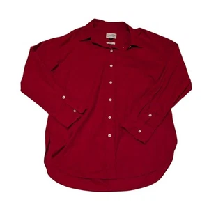 Red Women's Button Up Long Sleeve Size S - Picture 1 of 4